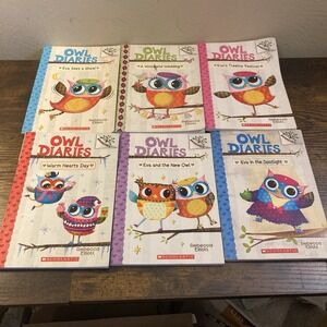 Owl Diaries Rebecca Elliott Book Lot of 6 Scholastic Eva Ghost Spotlight Wedding